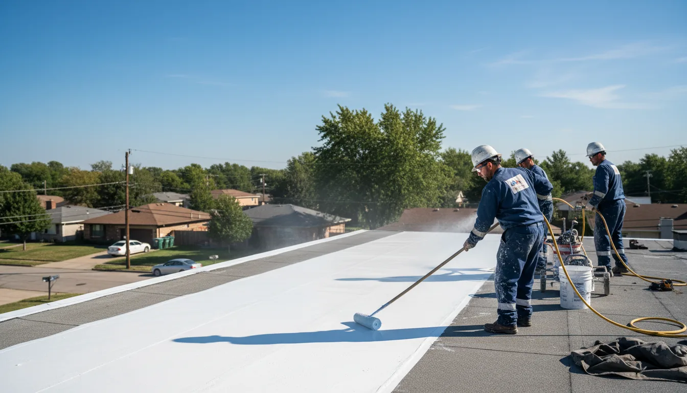 Commercial roof coating in Mont Belvieu, TX near me